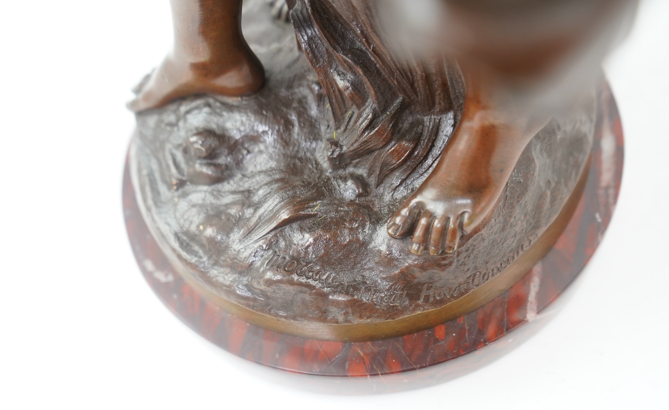 Mathurin Moreau (1822-1912), ‘Les Soeurs’. A patinated bronze